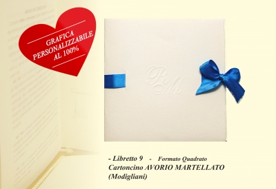 Libretto Messa 9 - Cartoncino Modigliani Quadrato Avorio